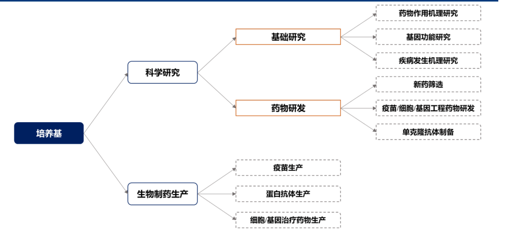 培養(yǎng)基主要應(yīng)用場(chǎng)景